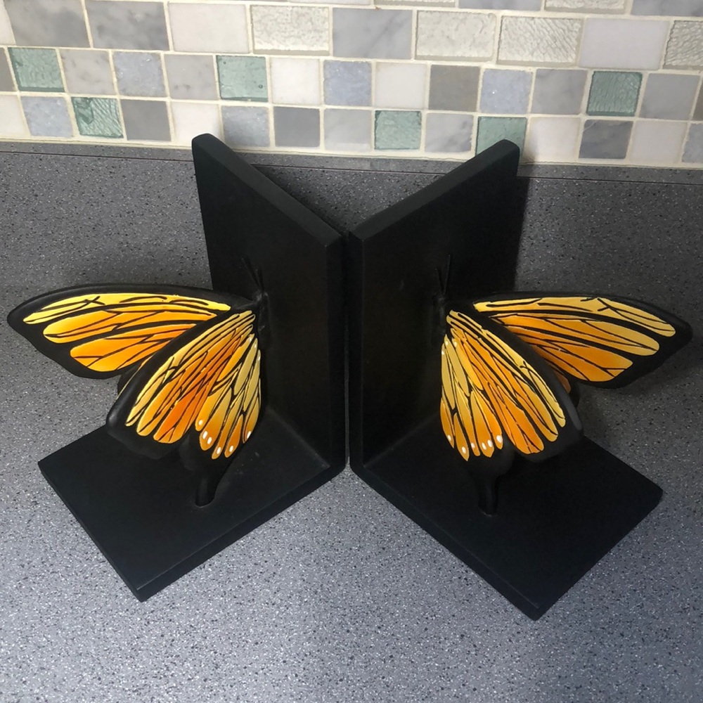 Monarch Butterflies ￼Bookends￼ NWT 7” - Picture 3 of 8